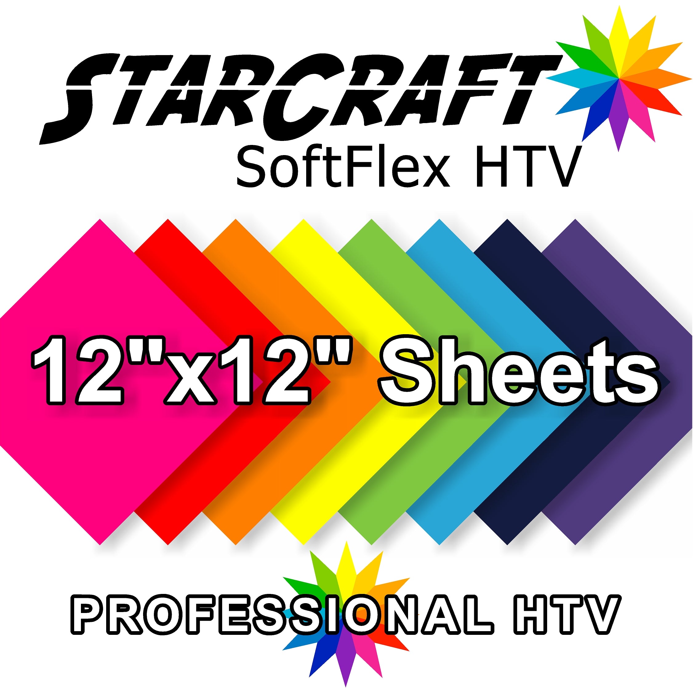 Holographic HTV Starter Pack 12x10 inch sheets 8 pack bundle metal fla