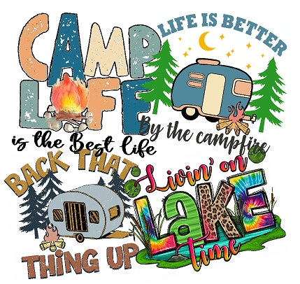 $1 Camping and Lake Life- Sublimation Vinyl Me Now