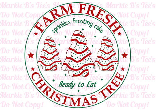 Farm Fresh Christmas Tree Cake Digital Files Markie B's Tees