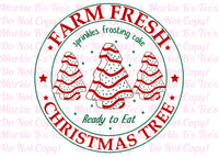 Farm Fresh Christmas Tree Cake Digital Files