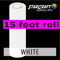 StarCraft SoftFlex HTV 15 Foot Rolls WHITE 15 foot