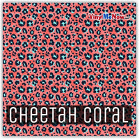 Animal Print - Printed Patterned Adhesive Craft Vinyl Cheetah Coral