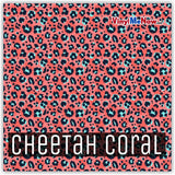 Animal Print - Printed Patterned Adhesive Craft Vinyl Cheetah Coral