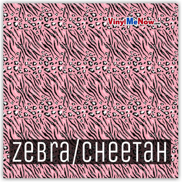Red and black zebra print craft vinyl sheet - HTV - Adhesive Vinyl