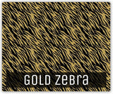 Animal Print - Printed Patterned Adhesive Craft Vinyl Gold Zebra