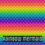 Animal Print - Printed Patterned Adhesive Craft Vinyl Rainbow Mermaid