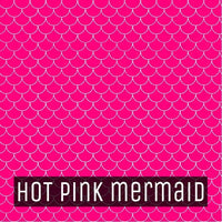 Animal Print - Printed Patterned Adhesive Craft Vinyl Hot Pink Mermaid