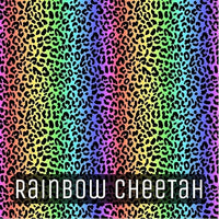 Animal Print - Printed Patterned Adhesive Craft Vinyl Rainbow Cheetah