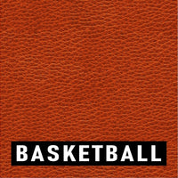 Leather Print - Printed Patterned Adhesive Craft Vinyl BASKETBALL