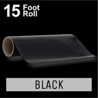 PerfectCut - Craft Vinyl - Permanent Adhesive Vinyl - 15 Foot Roll BLACK