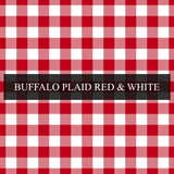 Christmas Patterns - Printed Patterned Adhesive Craft Vinyl Buffalo Plaid White & Red