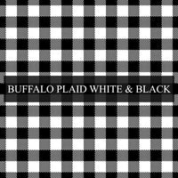 Christmas Patterns - Printed Patterned Adhesive Craft Vinyl Buffalo Plaid White & Black
