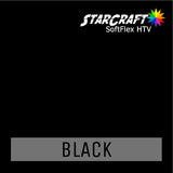 StarCraft SoftFlex HTV 12x12 Sheets Black 12"x12" Sheet