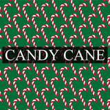 Christmas Patterns - Printed Patterned Adhesive Craft Vinyl Candy Cane