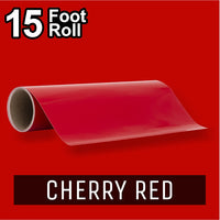 PerfectCut - Craft Vinyl - Permanent Adhesive Vinyl - 15 Foot Roll CHERRY RED