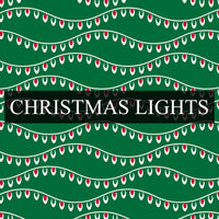 Christmas Patterns - Printed Patterned Adhesive Craft Vinyl Christmas Lights