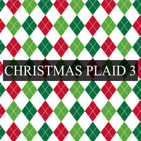Christmas Patterns - Printed Patterned Adhesive Craft Vinyl Christmas Plaid 3