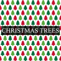 Christmas Patterns - Printed Patterned Adhesive Craft Vinyl Christmas Trees