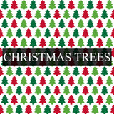 Christmas Patterns - Printed Patterned Adhesive Craft Vinyl Christmas Trees