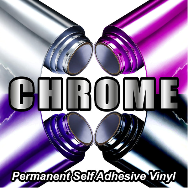 Chrome Permanent Self Adhesive Vinyl