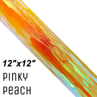 Chameleon Holographic Adhesive Craft Vinyl Pinky Peach 12x12 Sheet