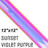 Chameleon Holographic Adhesive Craft Vinyl Sunset Violet Purple 12x12 Sheet