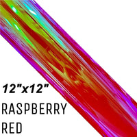 Chameleon Holographic Adhesive Craft Vinyl Raspberry Red 12x12 Sheet