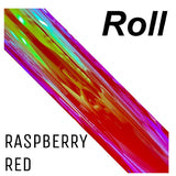 Chameleon Holographic Adhesive Craft Vinyl Raspberry Red 3 Foot Roll