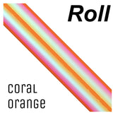 Chameleon Holographic Adhesive Craft Vinyl Coral Orange 3 Foot Roll