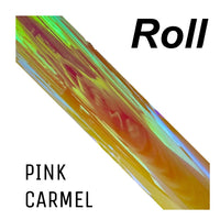 Chameleon Holographic Adhesive Craft Vinyl Pink Carmel 3 Foot Roll