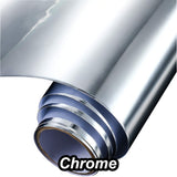 Chrome Permanent Self Adhesive Vinyl Silver 3 Foot Roll