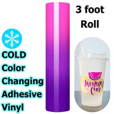 Color Changing Self-Adhesive Vinyl Cold - Pink to Purple 3 Foot Roll