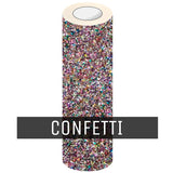 EasyCut Premium Glitter HTV 5' Foot Rolls Confetti