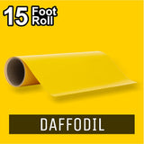 PerfectCut - Craft Vinyl - Permanent Adhesive Vinyl - 15 Foot Roll DAFFODIL