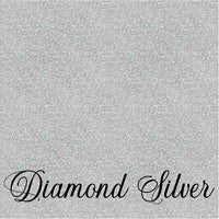 Holographic Glitter Adhesive Permanent Vinyl Diamond Silver 12x12