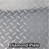 Chrome Permanent Self Adhesive Vinyl Diamond Plate 12x12