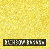 EasyCut Premium Glitter HTV 12"x10" Rainbow Banana 12x10