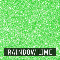 EasyCut Premium Glitter HTV 12"x10" Rainbow Lime 12x10