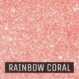 EasyCut Premium Glitter HTV 12"x10" Rainbow Coral. 12x10