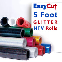 EasyCut Premium Glitter HTV 5' Foot Rolls Vinyl Me Now