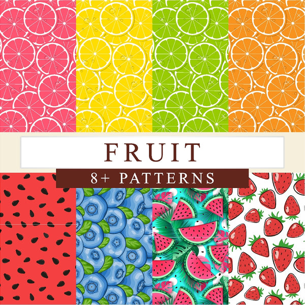 Fruit Pattern - Printed Patterned Adhesive Craft Vinyl Vinyl Me Now