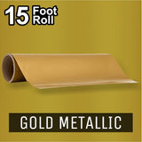 PerfectCut - Craft Vinyl - Permanent Adhesive Vinyl - 15 Foot Roll GOLD METALLIC