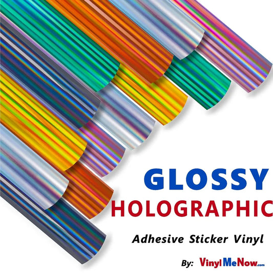 Glossy Holographic Permanent Self-Adhesive Vinyl - Vinyl Me Now