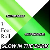 Glow In The Dark Self Adhesive Vinyl Green 3 Foot Roll