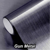 Brushed Aluminum Permanent Self Adhesive Vinyl Gun Metal 3 Foot Roll