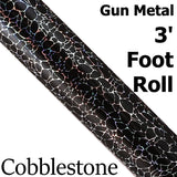 Cobblestone Permanent Self-Adhesive Vinyl Gun Metal 3 Foot Roll
