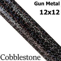 Cobblestone Permanent Self-Adhesive Vinyl Gun Metal 12x12