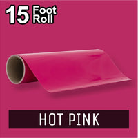 PerfectCut - Craft Vinyl - Permanent Adhesive Vinyl - 15 Foot Roll HOT PINK