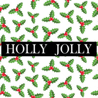 Christmas Patterns - Printed Patterned Adhesive Craft Vinyl Holly Jolly