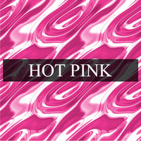 Holographic Waves -Printed Patterned Adhesive Craft Vinyl HOT PINK